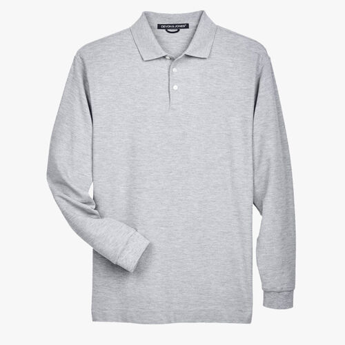 Men's Pima Piqué Long Sleeve Polo Thumbnail