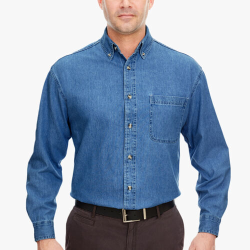 Men's Cypress Denim Shirt with Pocket Thumbnail