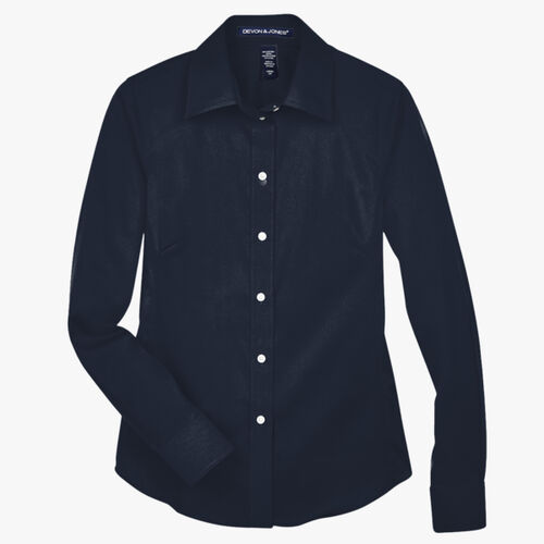 Women's Crown Collection® Solid Stretch Twill Woven Dress Shirt Thumbnail