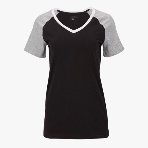 Women's Colorblocked V-Neck T-Shirt Thumbnail