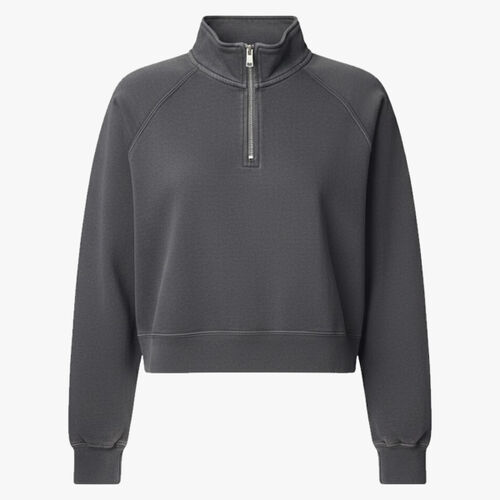Women's Garment-Dyed Mid-Length Quarter-Zip Sweatshirt Thumbnail
