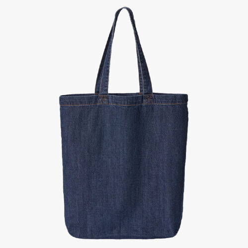 Cotton Denim Gusseted Tote Bag Thumbnail