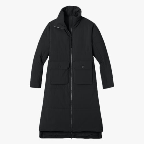 Women's Sashiko Stretch Puffy Long Jacket Thumbnail