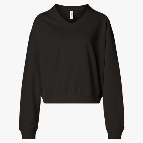 Women's French Terry V-Neck Sweatshirt Thumbnail