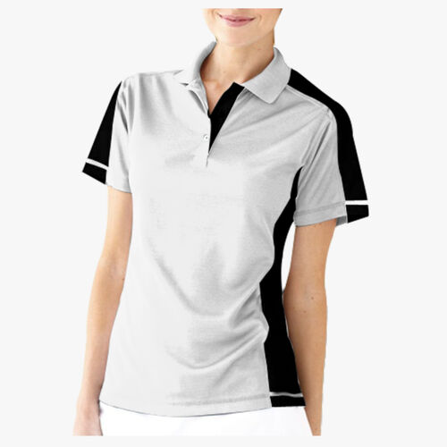 Women's Colorblocked Moisture Free Mesh Polo Thumbnail