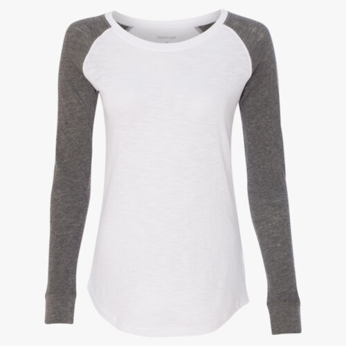 Women’s Preppy Patch Slub Long Sleeve T-Shirt Thumbnail