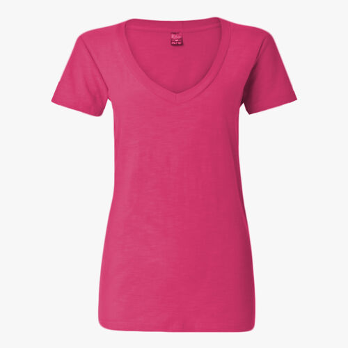 Women's V-Neck Slub T-Shirt Thumbnail