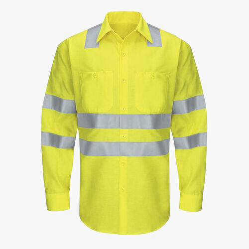Men's Tall Enhanced & Hi-Visibility Long Sleeve Work Shirt Thumbnail