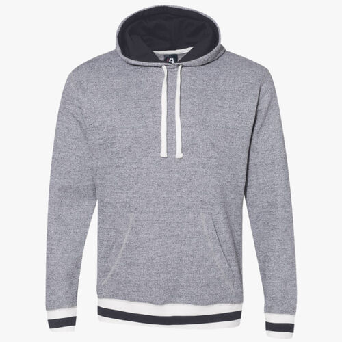 Unisex Peppered Fleece Lapover Hooded Sweatshirt Thumbnail