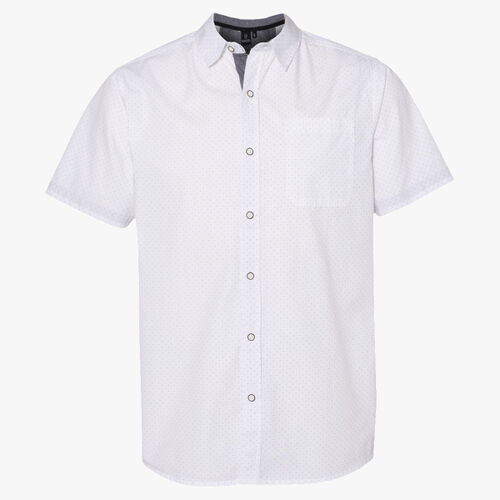 Men's Peached Printed Poplin Short Sleeve Shirt Thumbnail