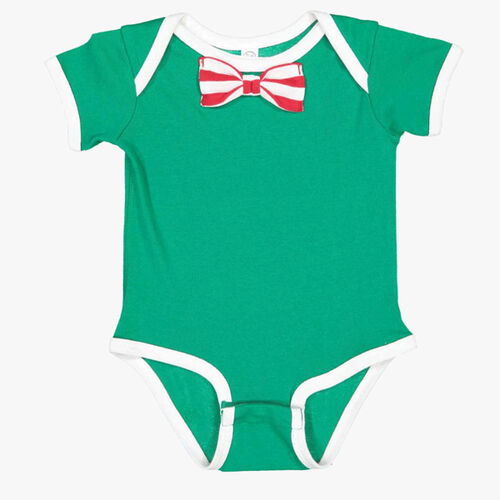 Infant Baby Rib Bow Tie Bodysuit Thumbnail