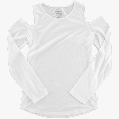 Women's Cold Shoulder Long Sleeve T-Shirt Thumbnail