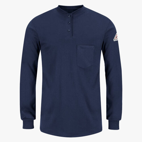 Women's Long Sleeve Tagless Henley Shirt Thumbnail