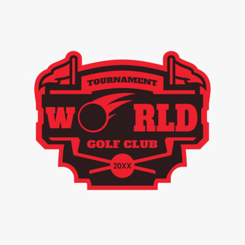 World Tournament Golf club logo template Thumbnail
