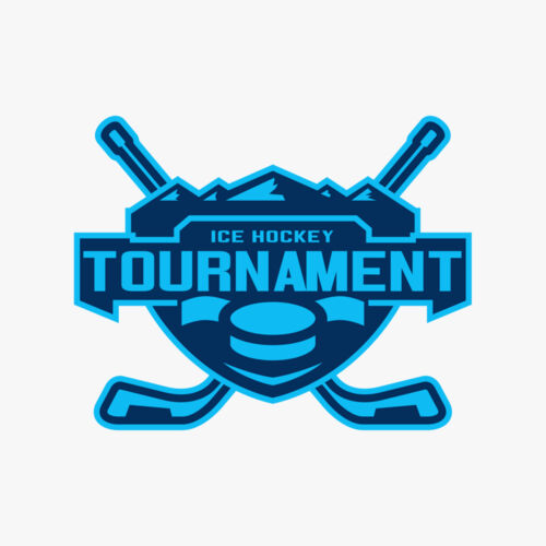 Tournament Ice Hockey logo template Thumbnail