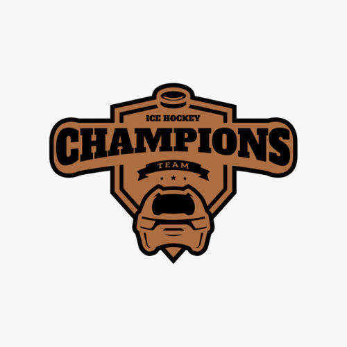 Champions Team Ice Hockey logo template Thumbnail