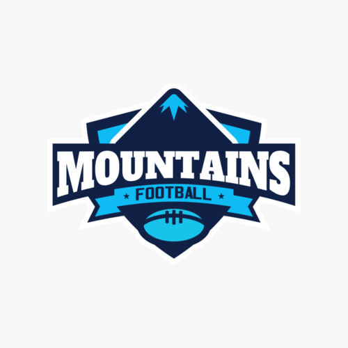 Mountains Football logo template Thumbnail