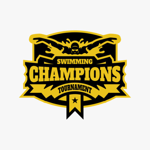 Champions Swimming Tournament logo template Thumbnail