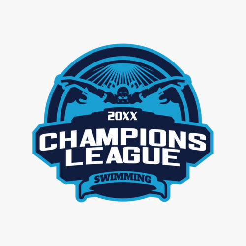 Champions League Swimming logo template Thumbnail