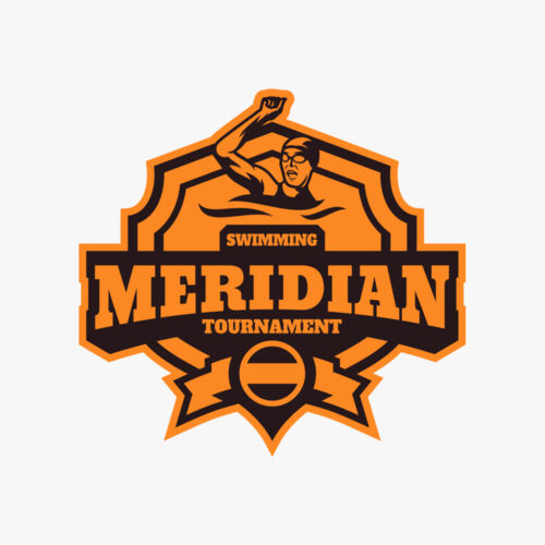 Meridian Tournament Swimming logo template Thumbnail