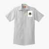 Short Sleeve Striped Industrial Work Shirt Thumbnail