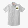 Short Sleeve Striped Industrial Work Shirt Thumbnail